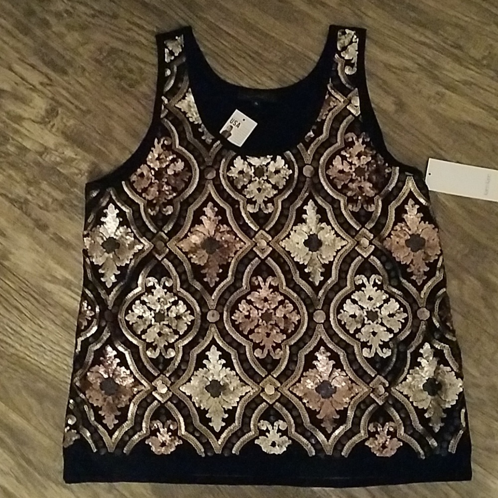 NWT Karen Kane Sequined Tank